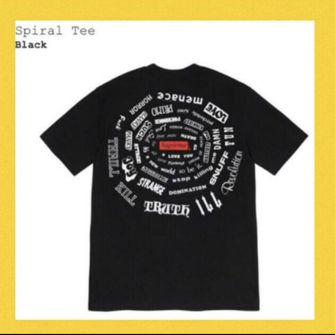 L 本物 supreme spiral ロゴ tシャツ スウェット パーカーメンズ