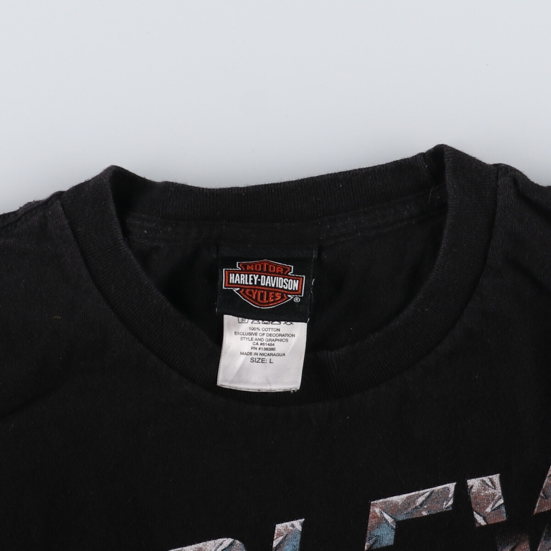 Harley Davidson(ハーレーダビッドソン)の古着 ハーレーダビッドソン Harley-Davidson 両面プリント ロングTシャツ ロンT メンズM /eaa345739 メンズのトップス(Tシャツ/カットソー(半袖/袖なし))の商品写真