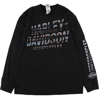 ハーレーダビッドソン(Harley Davidson)の古着 ハーレーダビッドソン Harley-Davidson 両面プリント ロングTシャツ ロンT メンズM /eaa345739(Tシャツ/カットソー(半袖/袖なし))