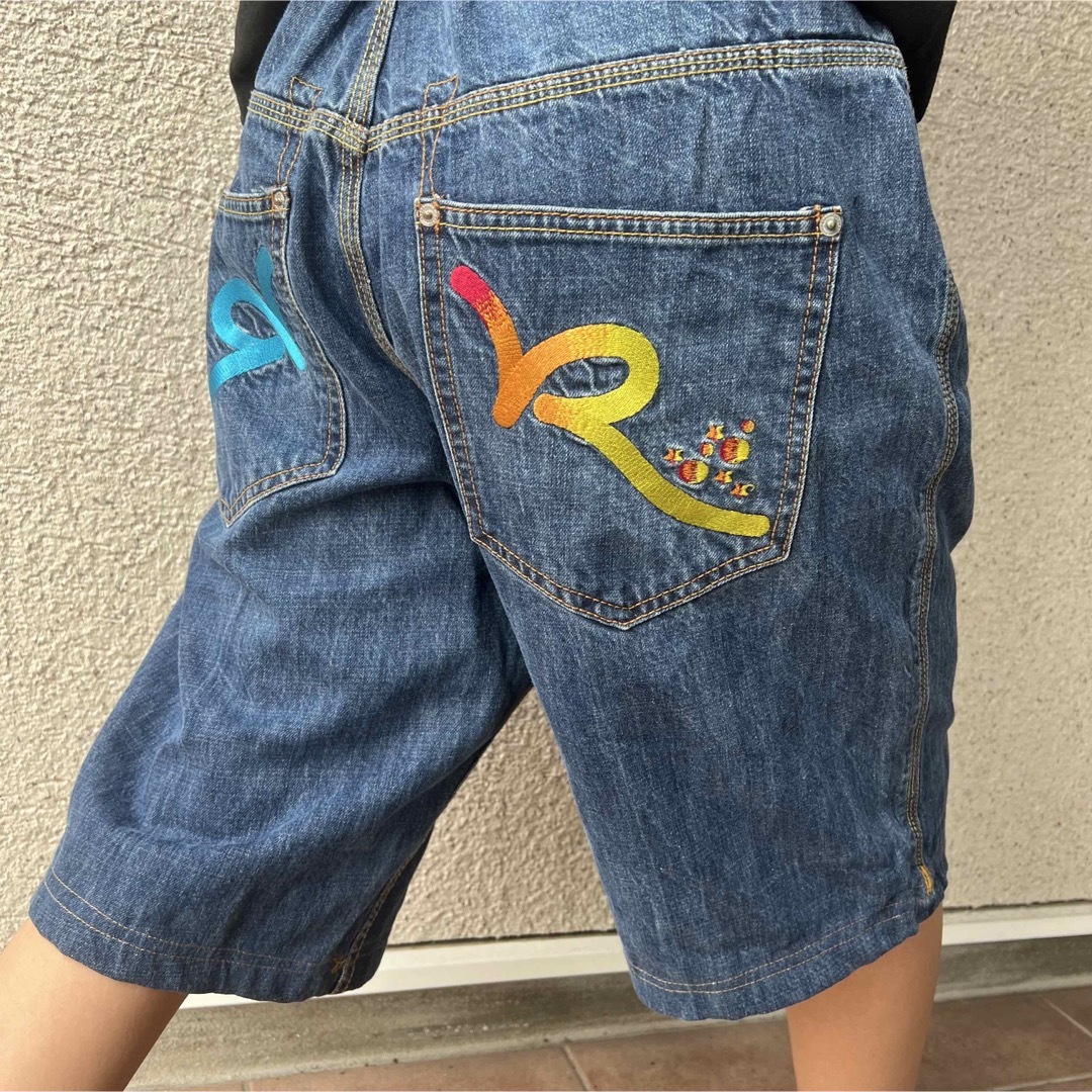 Roca wear ロカウェア 刺繍 ロゴ入り ハーフパンツ デニム-www.steffen