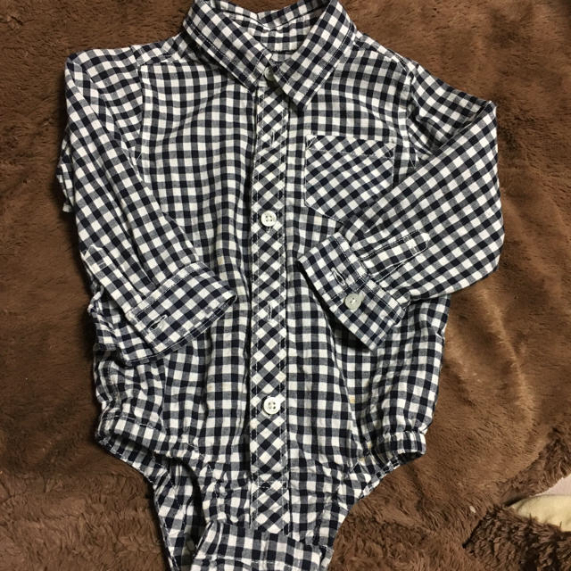 babyGAP(ベビーギャップ)のギンガムチェックロンパース キッズ/ベビー/マタニティのベビー服(~85cm)(ロンパース)の商品写真