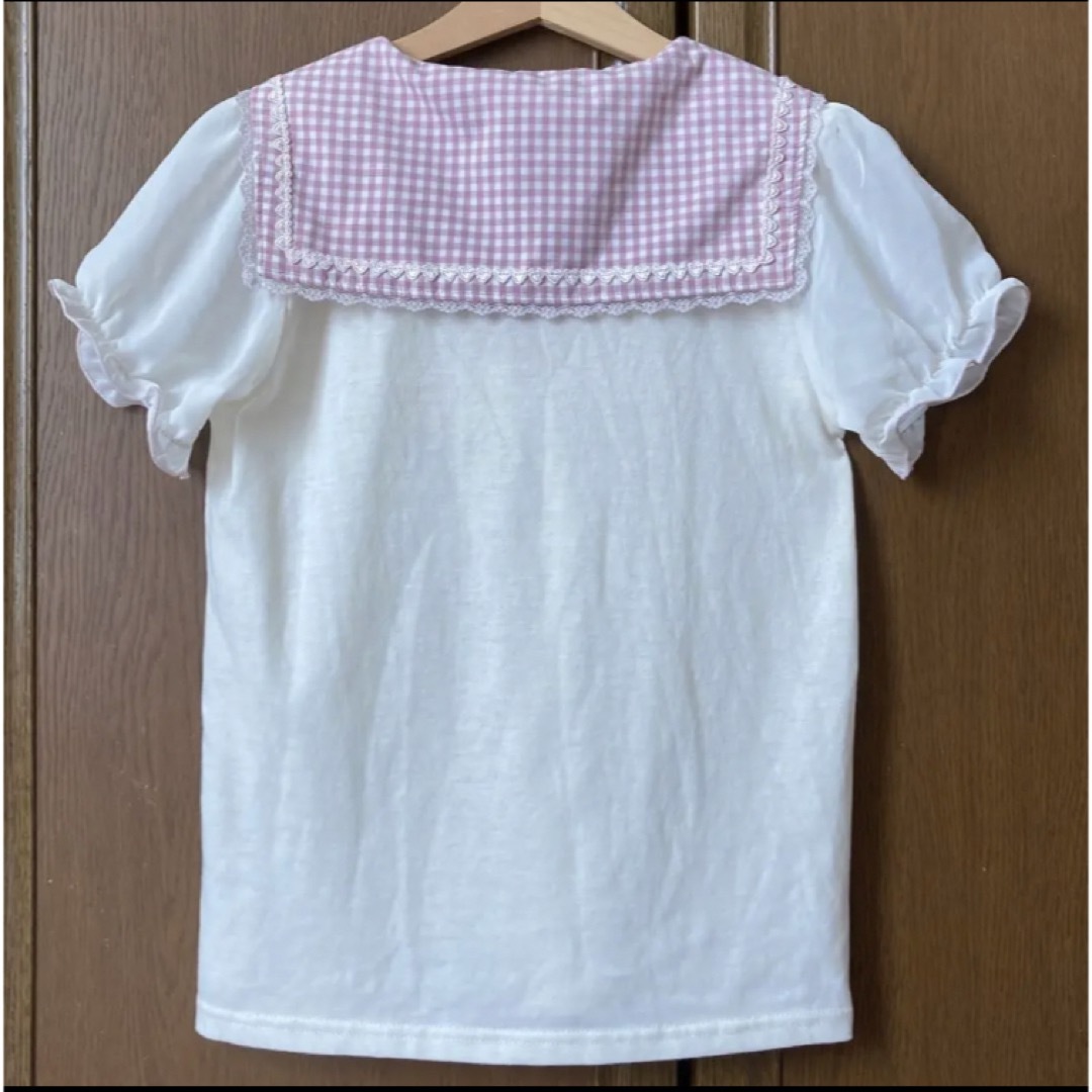 axes femme(アクシーズファム)の専用！アクシーズファム　半袖　セーラー　シャツ　Tシャツ　リボン　春　夏　 キッズ/ベビー/マタニティのキッズ服女の子用(90cm~)(Tシャツ/カットソー)の商品写真