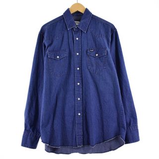 ラングラー(Wrangler)の古着 ラングラー Wrangler 長袖 デニム ウエスタンシャツ メンズXL /eaa343611(シャツ)