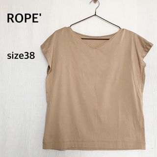 ロペ(ROPE’)のROPE' ロペ　ベージュ　半袖　トップス　サイズ38 美品(カットソー(半袖/袖なし))