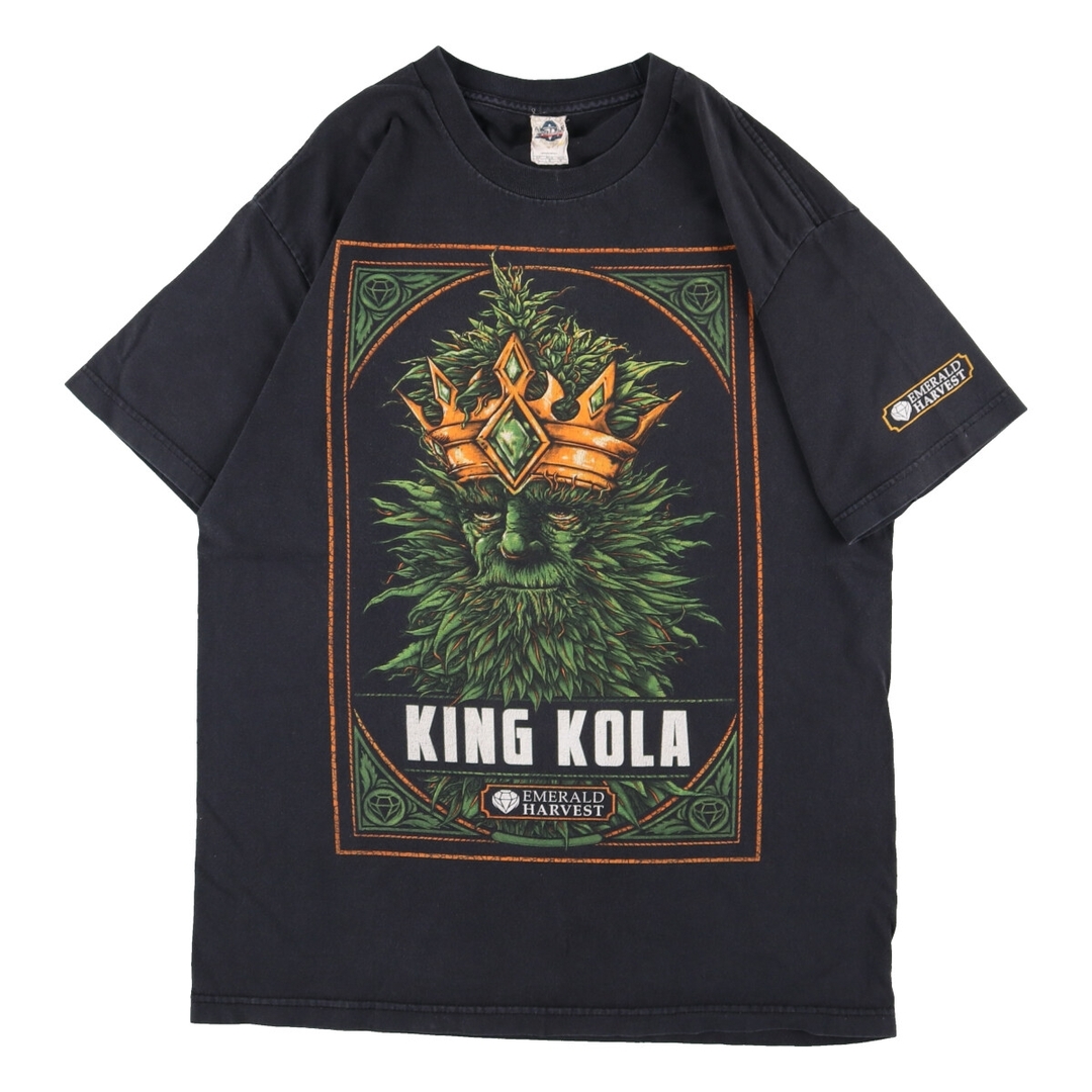 ALSTYLE APPAREL ACTIVEWEAR KING KOLA 袖プリント アドバタイジングTシャツ メンズL /eaa345527