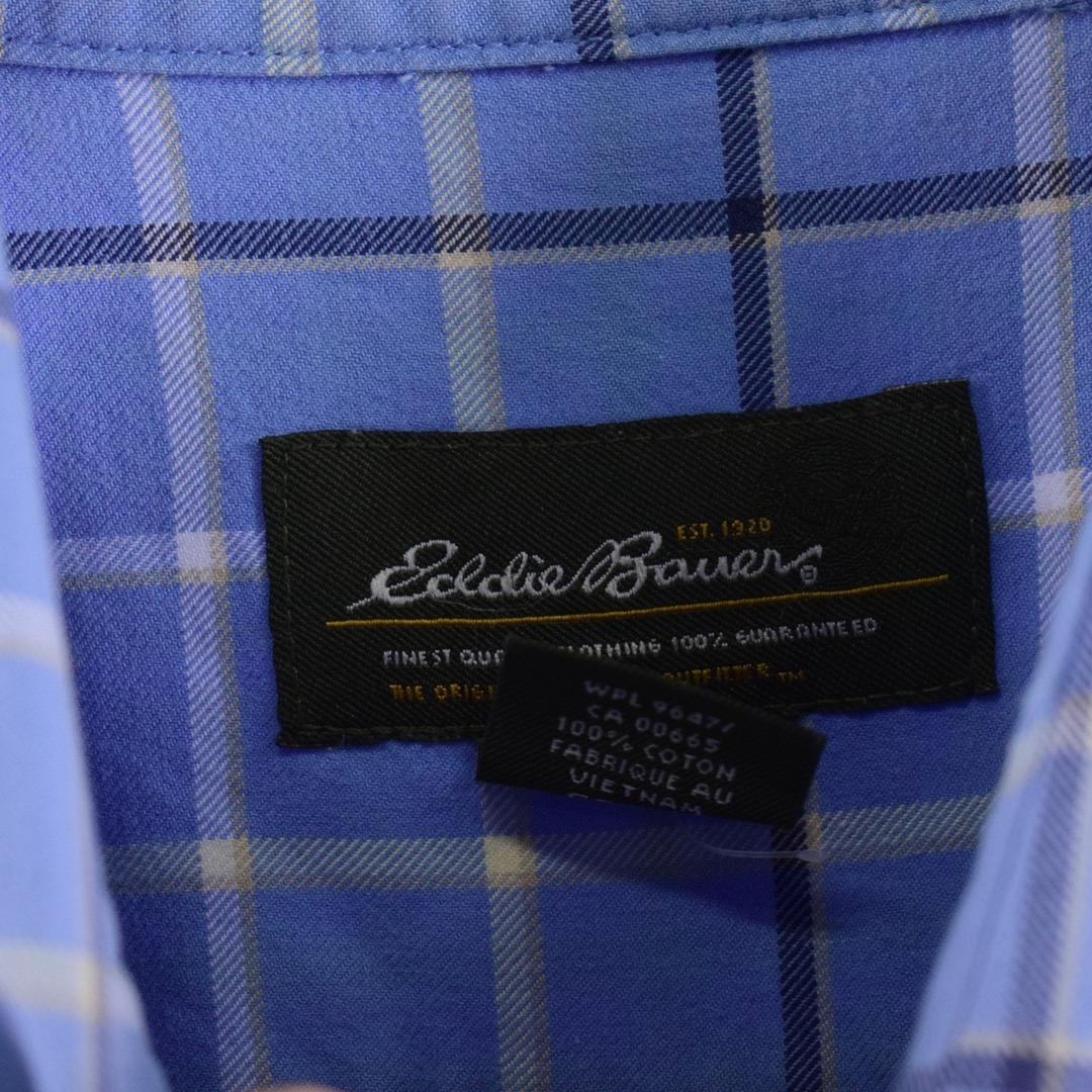 エディーバウアー Eddie Bauer 長袖 ボタンダウンチェックシャツ メンズXL /eaa368128