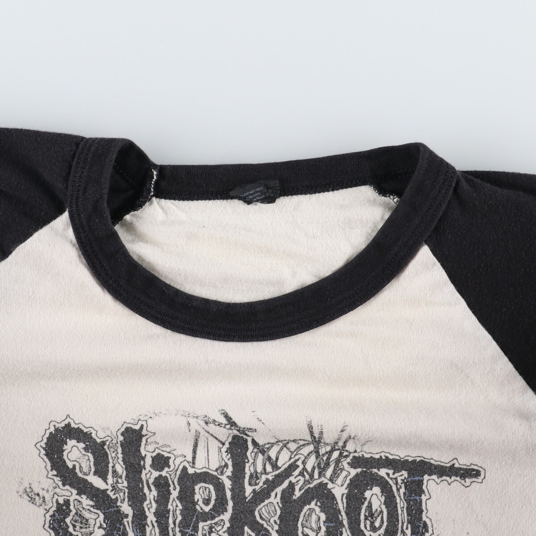 SLIPKNOT スリップノット 両面プリント ラグラン バンドTシャツ バンT メンズM /eaa343238