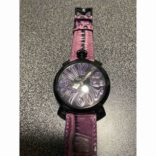 ガガミラノ(GaGa MILANO)のガガミラノ QZ マニュアーレ 40 ラウンド 黒文字盤 メンズ腕時計(腕時計(アナログ))