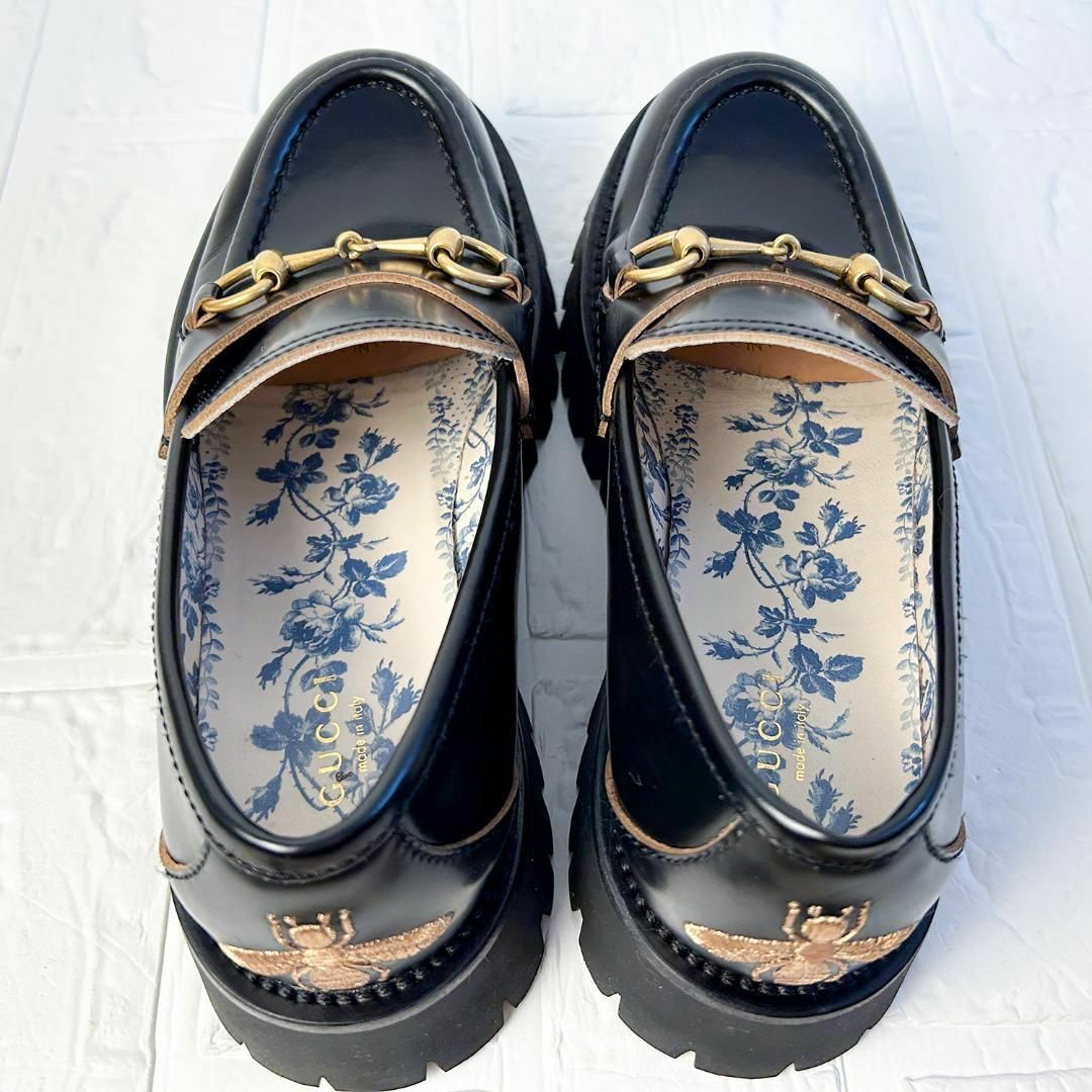 ストアー GUCCI ホースビットローファー ラグソール ビー フローラ 38