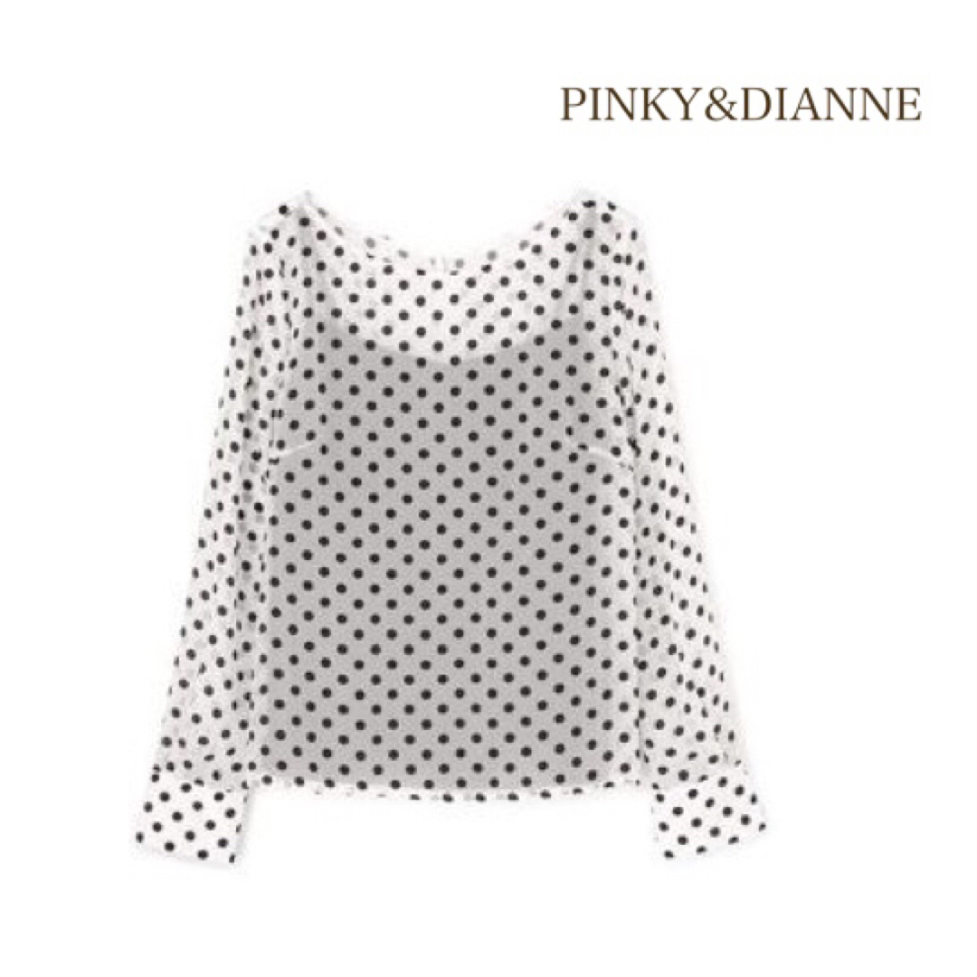 Pinky&Dianne - 【美品】PINKY&DIANNE ドットオパールボートネック