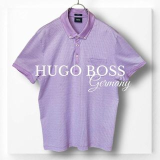 ヒューゴボス(HUGO BOSS)の【ヒューゴボス】ポロシャツ 半袖 XL パープル 春夏 休日 リラックス メンズ(ポロシャツ)