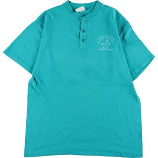 ヘインズ(Hanes)の古着 90年代 ヘインズ Hanes ヘンリーネック プリントTシャツ USA製 メンズM ヴィンテージ /eaa346797(Tシャツ/カットソー(半袖/袖なし))