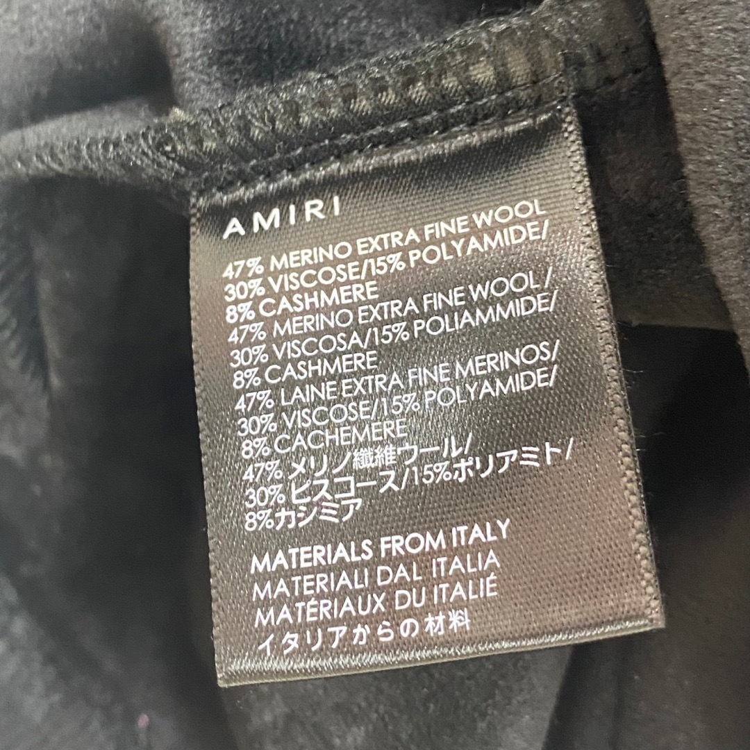 AMIRI ダメージ加工 パーカー スウェット フード ブラック