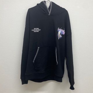 AMIRI アミリ ブルーペイント ブリーチ プルオーバーパーカー S