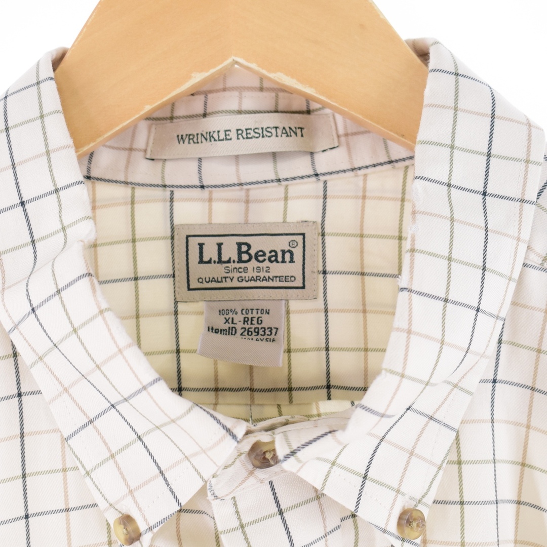 エルエルビーン L.L.Bean 長袖 ボタンダウンチェックシャツ メンズXL /eaa343533