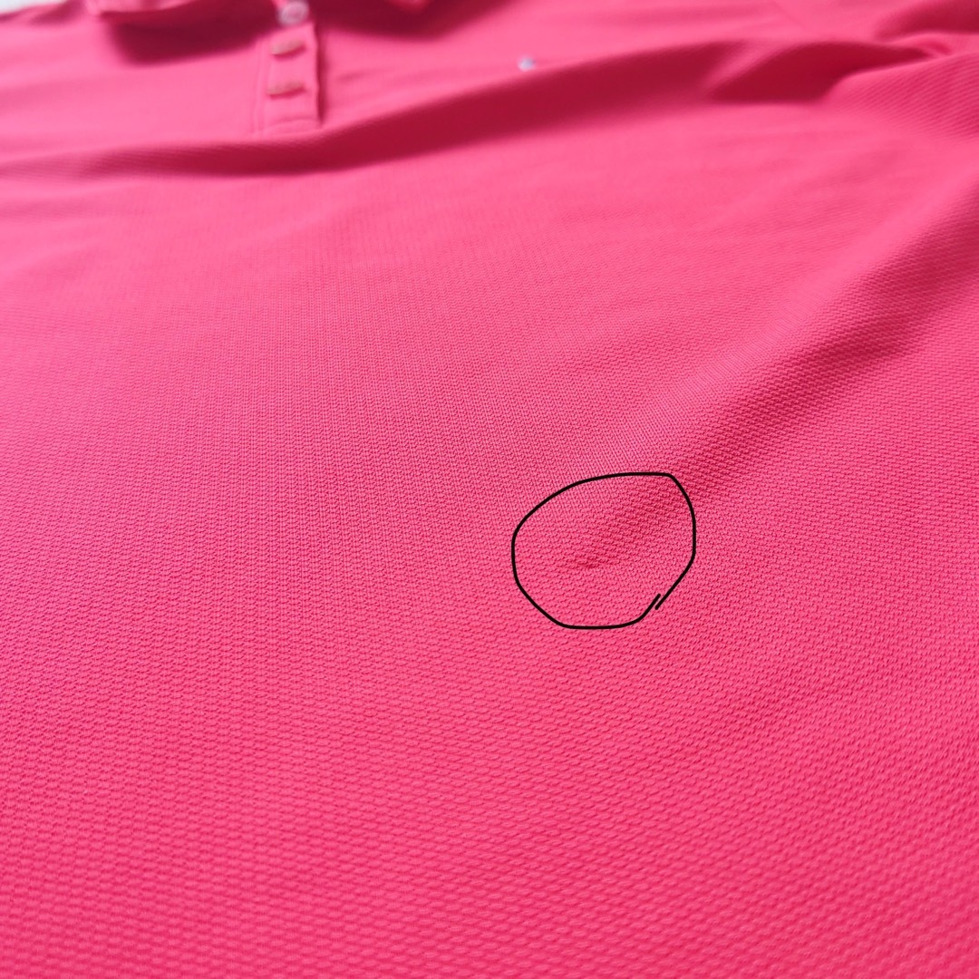 ナイキ レディース 半袖ポロシャツ 大きいサイズ L ゴルフ ドライフィット 赤
