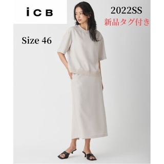 アイシービー(ICB)の【ぬまさん0122様】新品 FluidBackSatinスカート 46　トープ(ロングスカート)