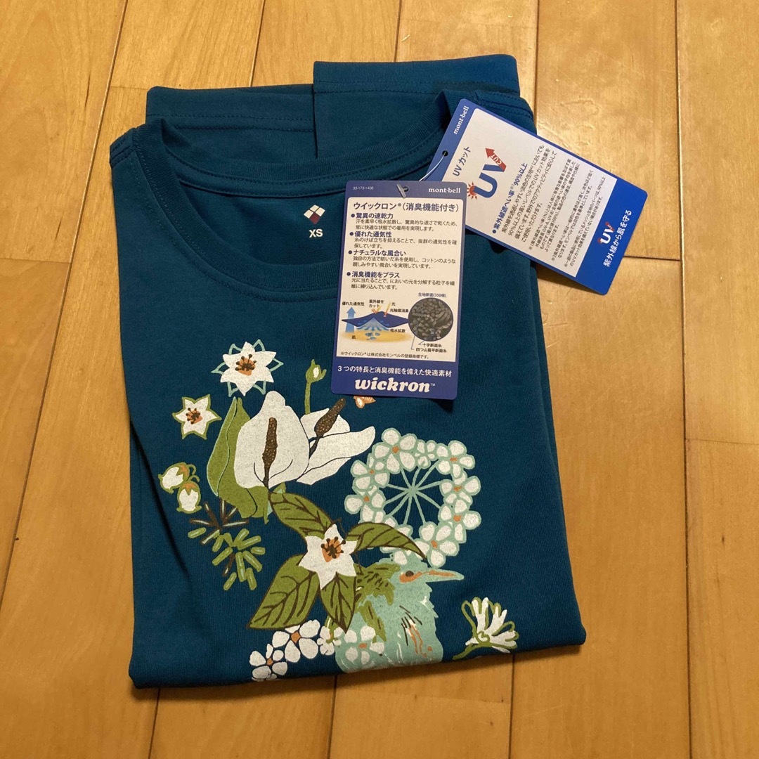 mont bell(モンベル)のモンベル　WIC.T Women"s 鳥と花【新品未使用】まめるん様 レディースのトップス(Tシャツ(半袖/袖なし))の商品写真