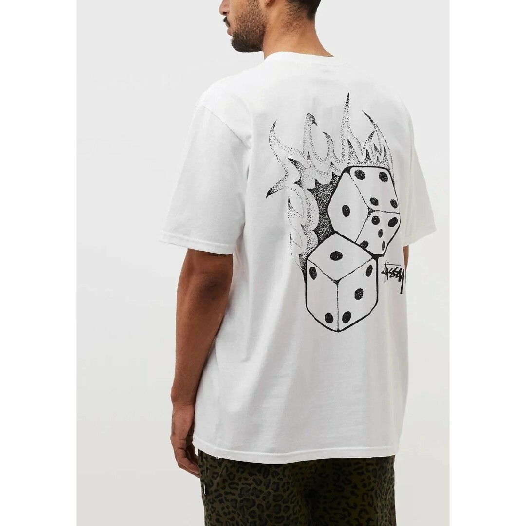 STUSSY ステューシー　Tシャツ　ファイアーダイス　ホワイト　L 新品