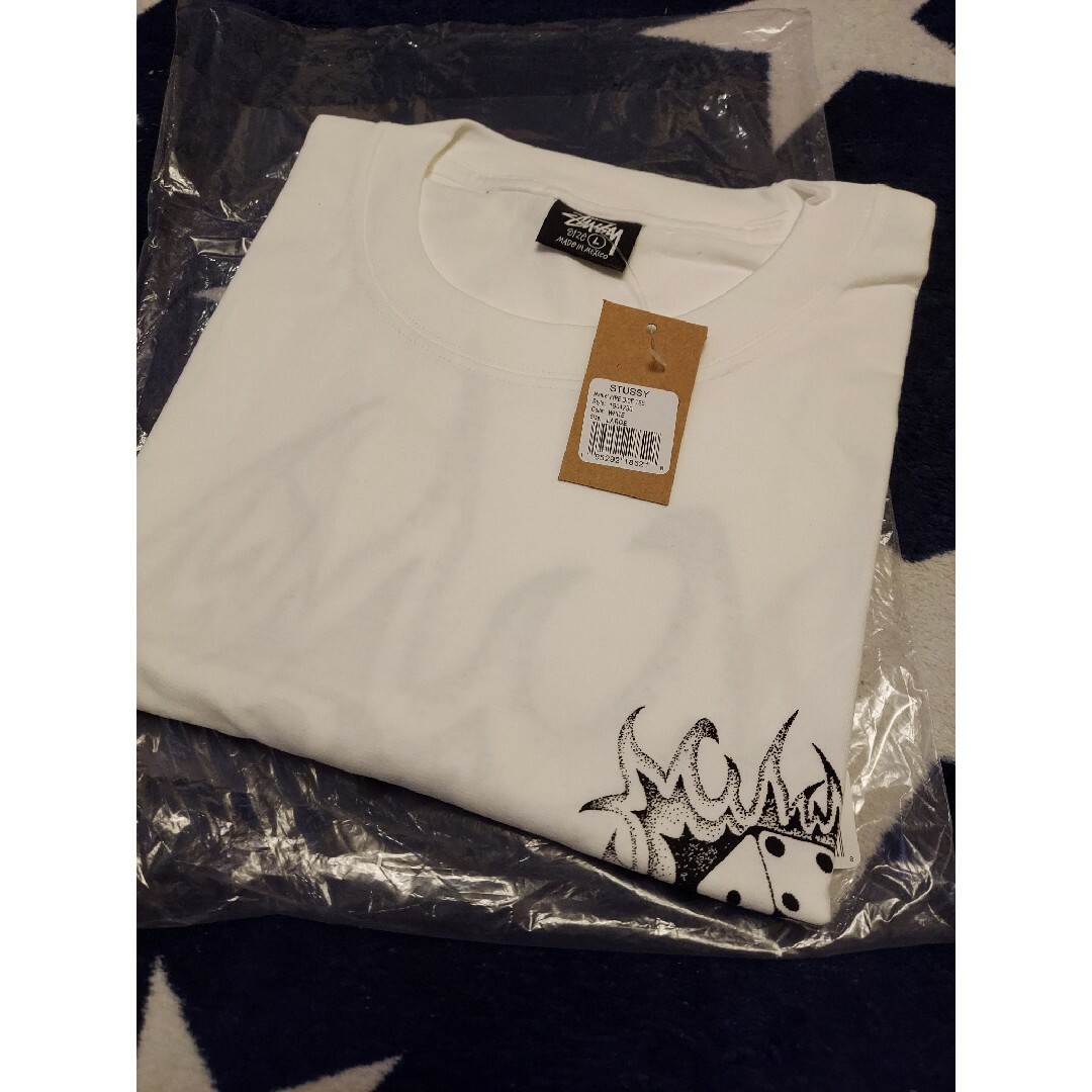 STUSSY ステューシー　Tシャツ　ファイアーダイス　ホワイト　L 新品