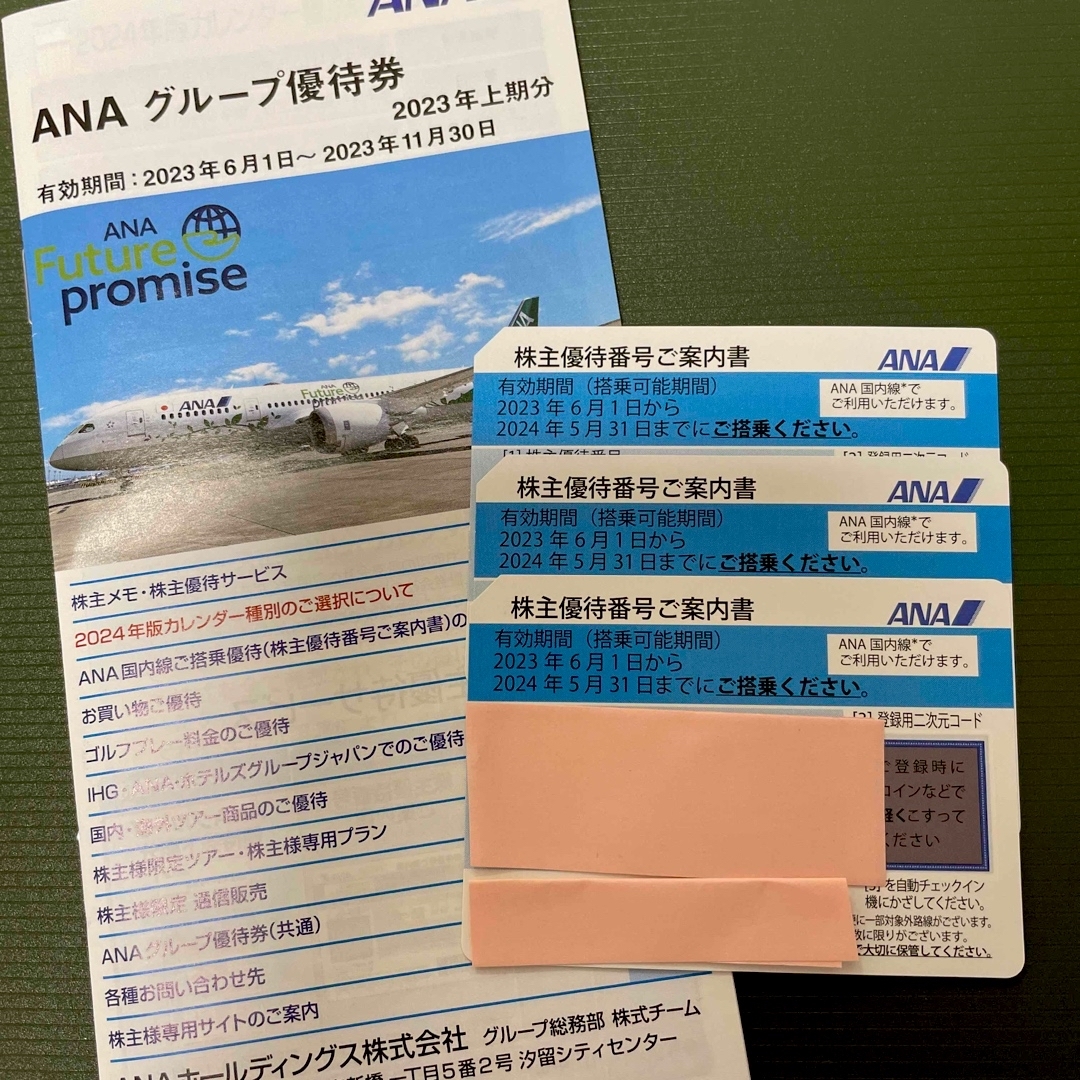 ANA グループ優待券 株主優待番号ご案内書-