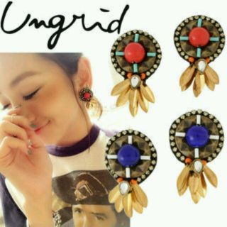 アングリッド(Ungrid)の【新品同様】ungrid♡カラービーズイヤリング(イヤリング)