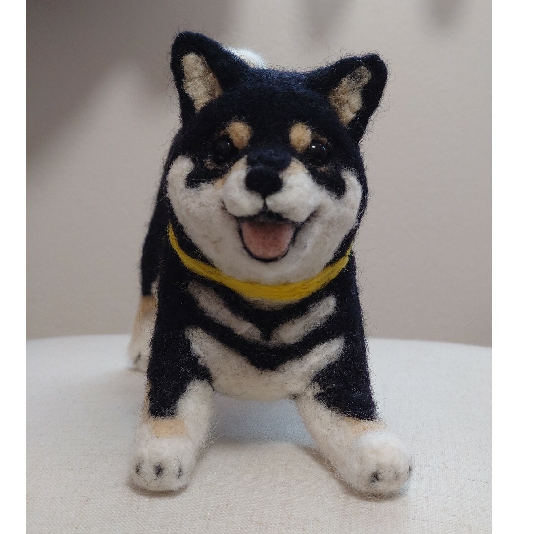 柴犬 羊毛 羊毛フェルト ハンドメイド 黒柴の通販 by 黒柴 羊毛フェルト 柴犬 黒柴