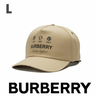 バーバリー(BURBERRY)の新品 BURBERRY ラベルプリント コットンギャバジン キャップ(キャップ)