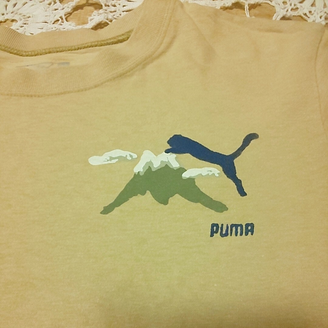 PUMA(プーマ)の⭐️PUMA⭐️ レディースＴシャツ/サイズL /ベージュ/袖・丈短め スポーツ/アウトドアのランニング(ウェア)の商品写真