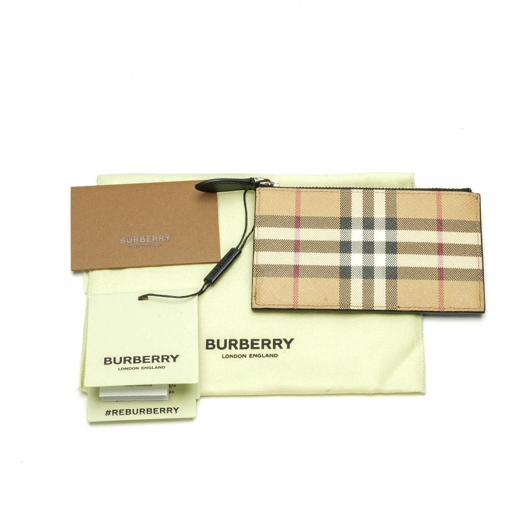 BURBERRY - 新品 BURBERRY ヴィンテージチェック ジップカードケースの