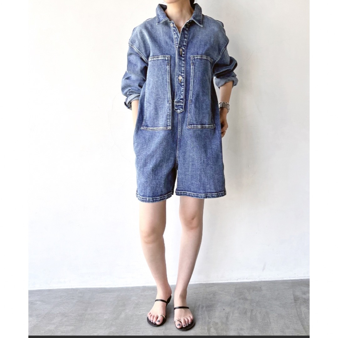 Spick & Span(スピックアンドスパン)の5 1/2 ARMY DENIM JUMPSUIT  レディースのパンツ(オールインワン)の商品写真