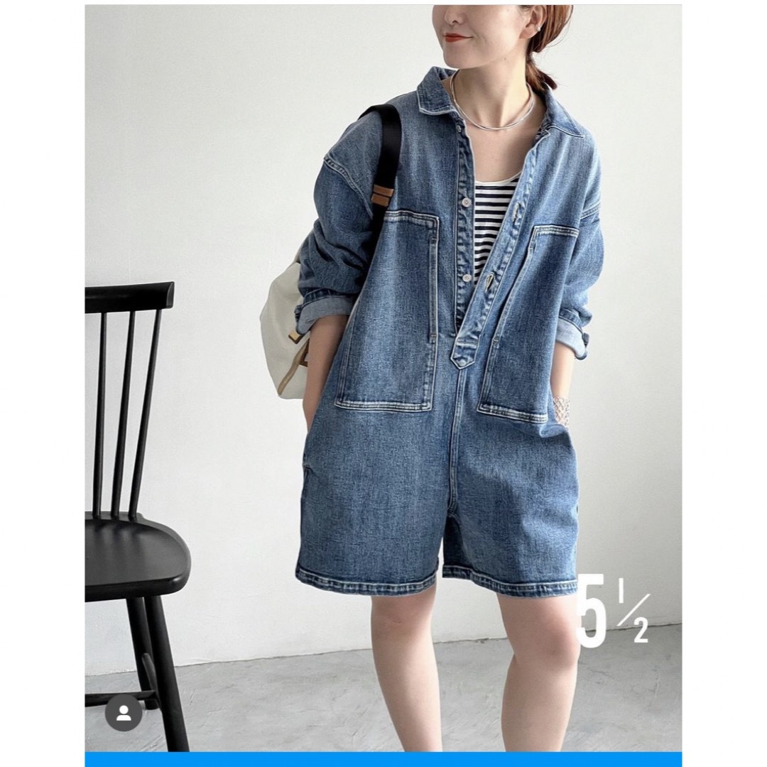 Spick & Span(スピックアンドスパン)の5 1/2 ARMY DENIM JUMPSUIT  レディースのパンツ(オールインワン)の商品写真