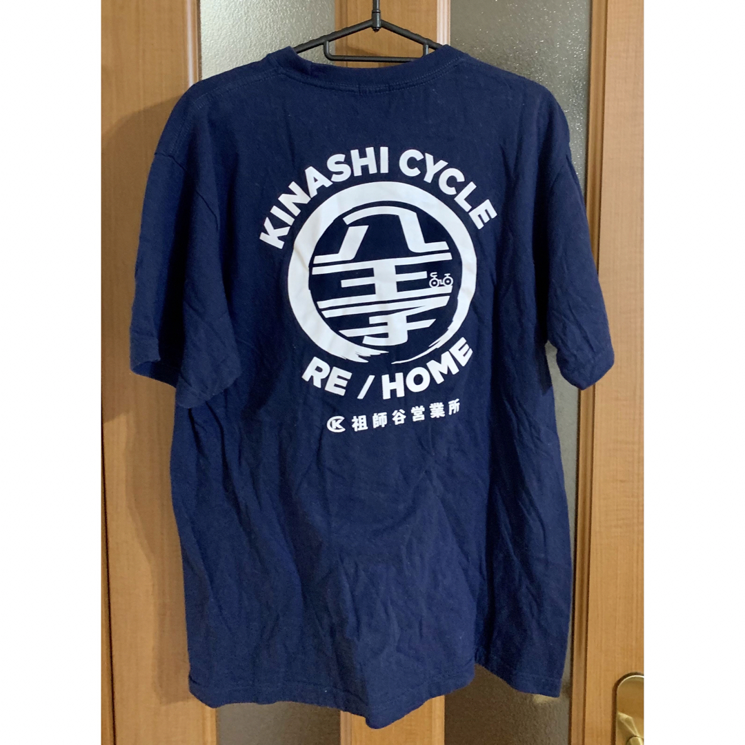 ハチオウジリフォーム 木梨サイクル コラボ Tシャツ ネイビー L