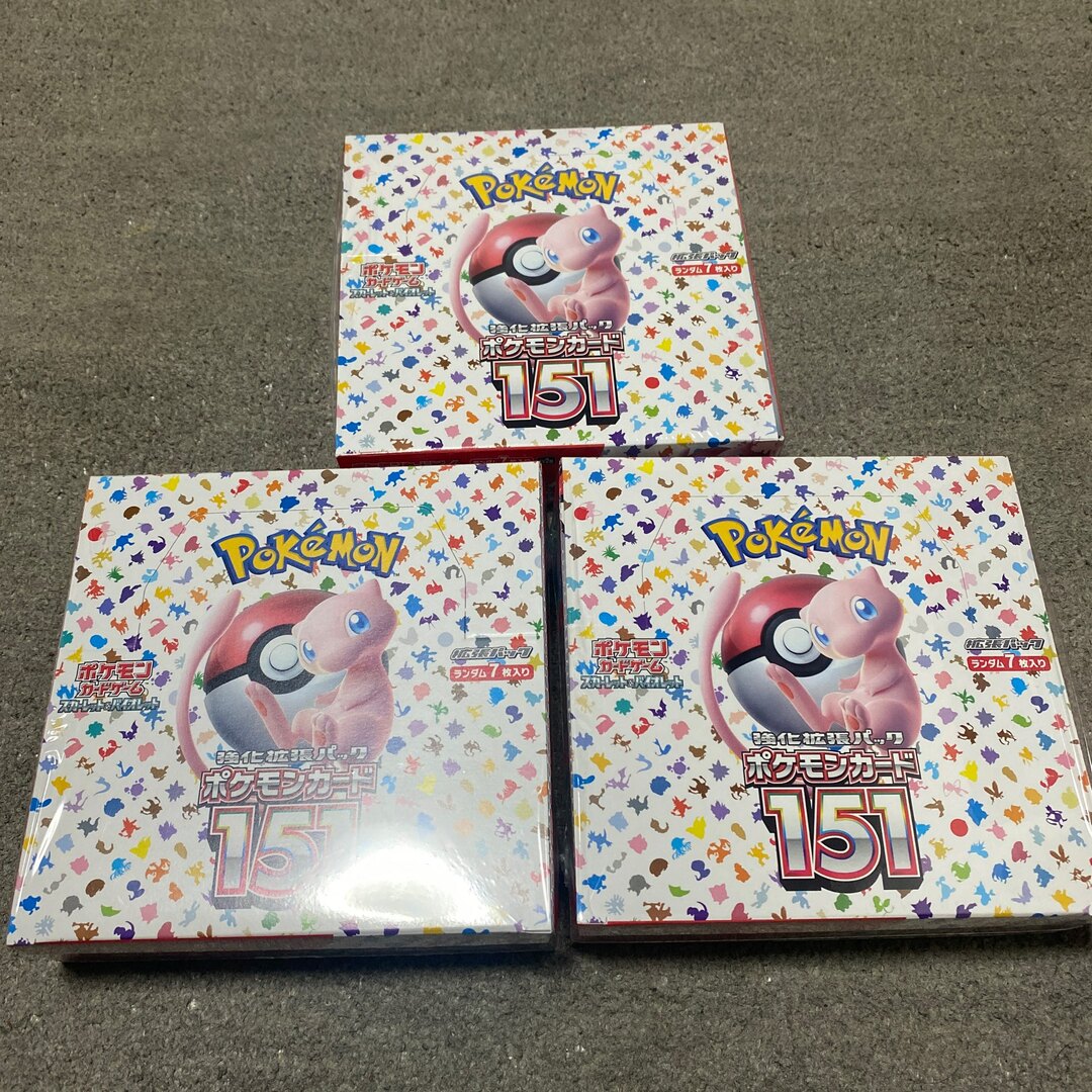 (新品・未開封シュリンク付き) ポケモンカード151 box 3箱 セット