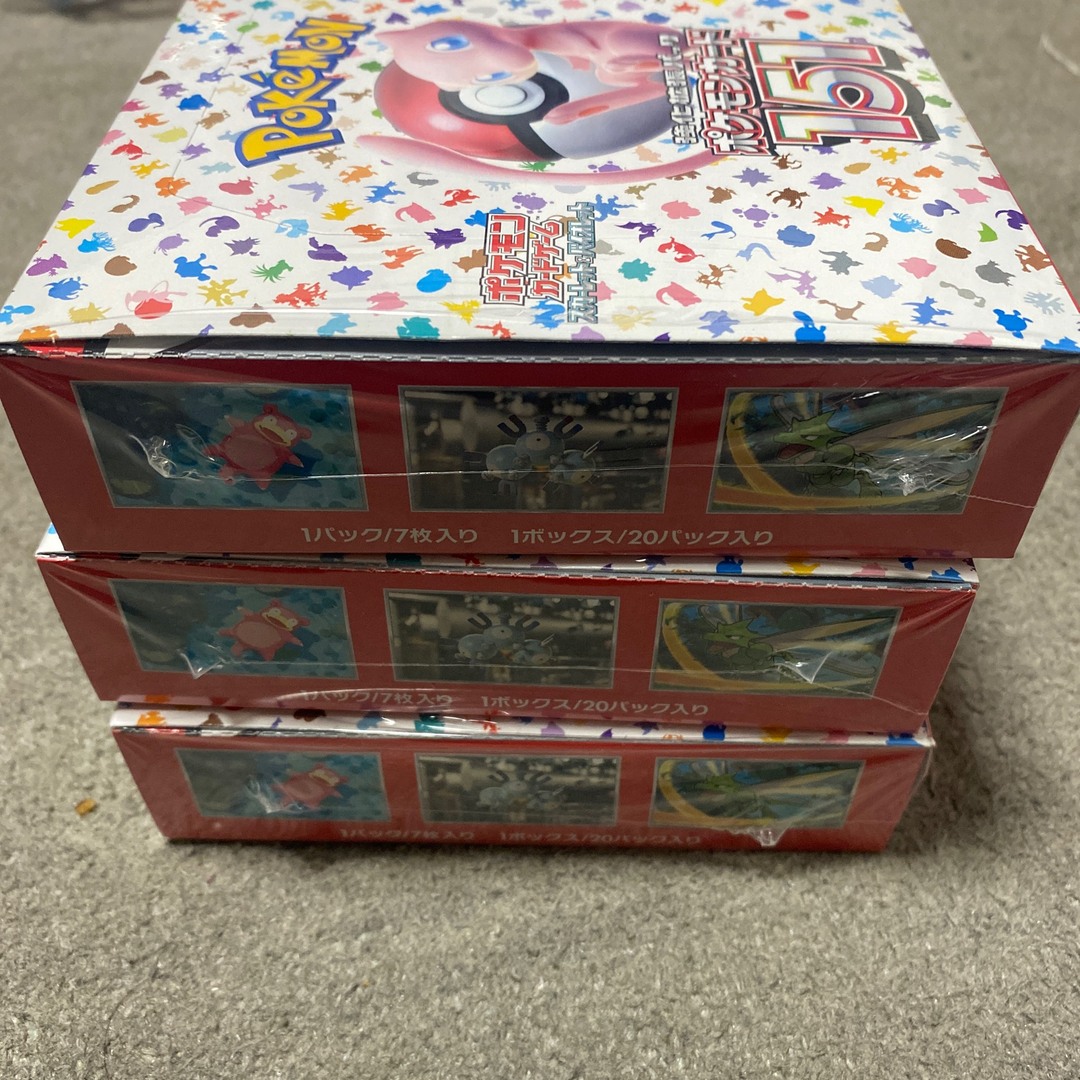 ポケモン(ポケモン)のポケモンカード151 ボックス　3個セット　シュリンク付き エンタメ/ホビーのトレーディングカード(Box/デッキ/パック)の商品写真