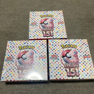 ポケモン(ポケモン)のポケモンカード151 ボックス　3個セット　シュリンク付き(Box/デッキ/パック)