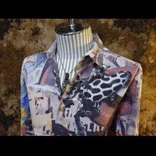 max six - 新同!!(定価33000)maxsix マックスシックス・総柄長袖シャツ