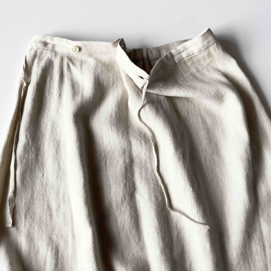 美品 evam eva ヘンプアルパカリネンサルエルパンツ フリーサイズ