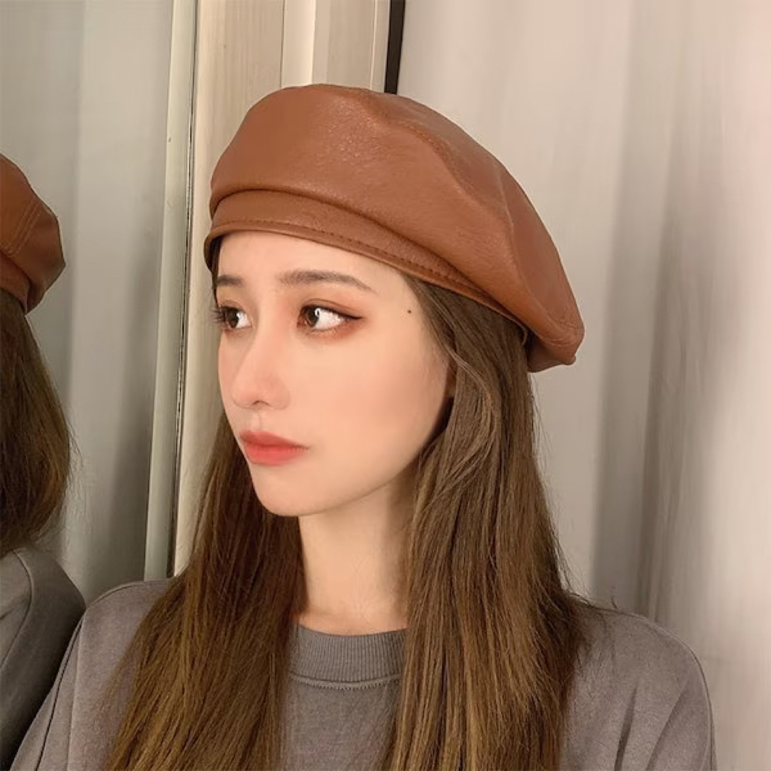 韓国ファッション 日焼け防止 UVカットベレー帽 レディースの帽子(ハンチング/ベレー帽)の商品写真