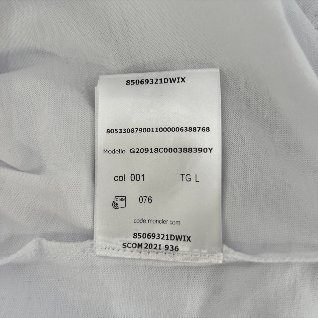 モンクレール　MONCLER Tシャツ　ダブルワッペン　2021 ホワイト