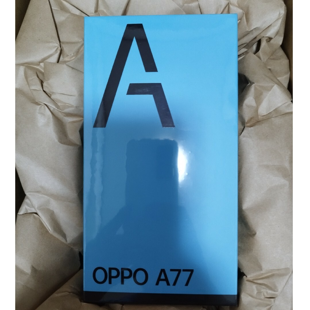 スマートフォン本体OPPO A77 ブルー 新品未開封 納品書付 送料無料