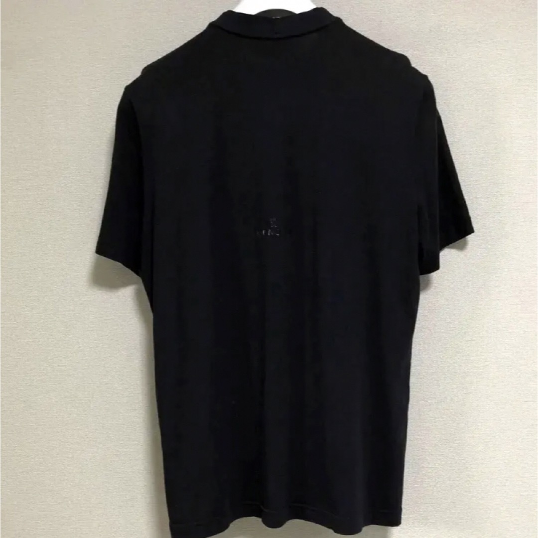 MONCLER(モンクレール)の2021 MONCLER モンクレール　2重首元リブ　バックロゴ　Tシャツ　黒 メンズのトップス(Tシャツ/カットソー(半袖/袖なし))の商品写真