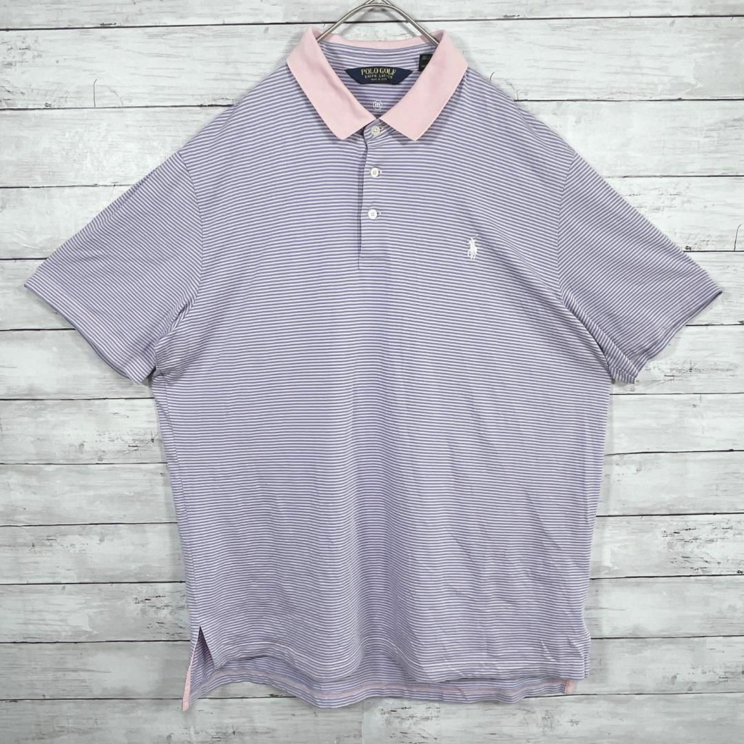 Polo Golf(ポロゴルフ)の25q POLO GOLF 半袖ポロシャツ ボーダー柄 ポニー刺繍 メンズのトップス(ポロシャツ)の商品写真