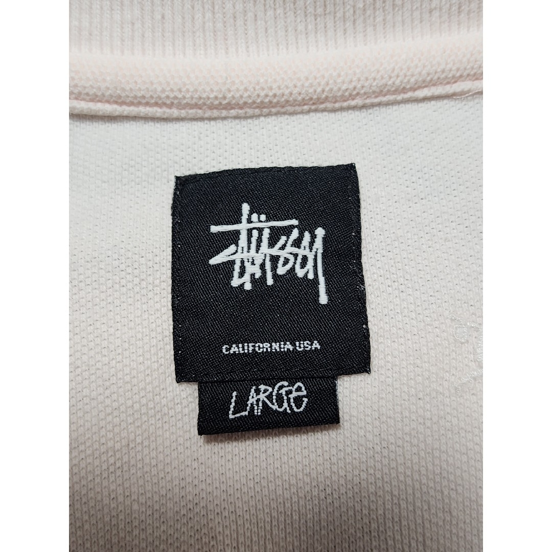 STUSSY(ステューシー)の《大人気》STUSSY ステューシー ポロシャツ 総柄 白 L スカル メンズのトップス(ポロシャツ)の商品写真