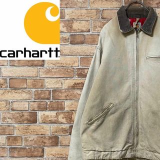 カーハート(carhartt)のカーハート　ダックジャケット　デトロイト　ブラウン　中綿キルティング　XL(ブルゾン)