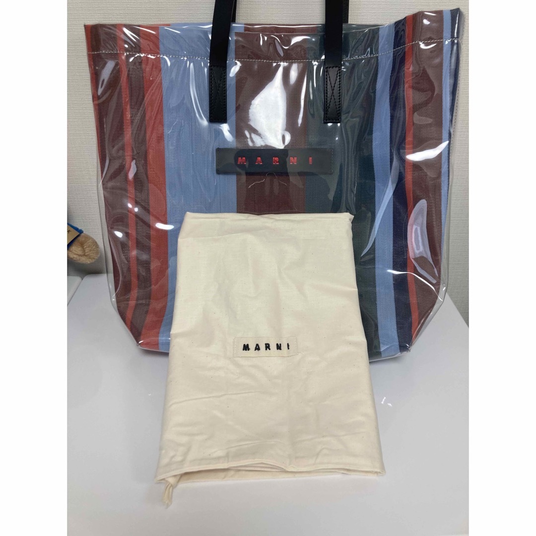 Marni(マルニ)の新品　marni トートバッグ　マルニ　MARNI GLOSSY ストライプ レディースのバッグ(トートバッグ)の商品写真