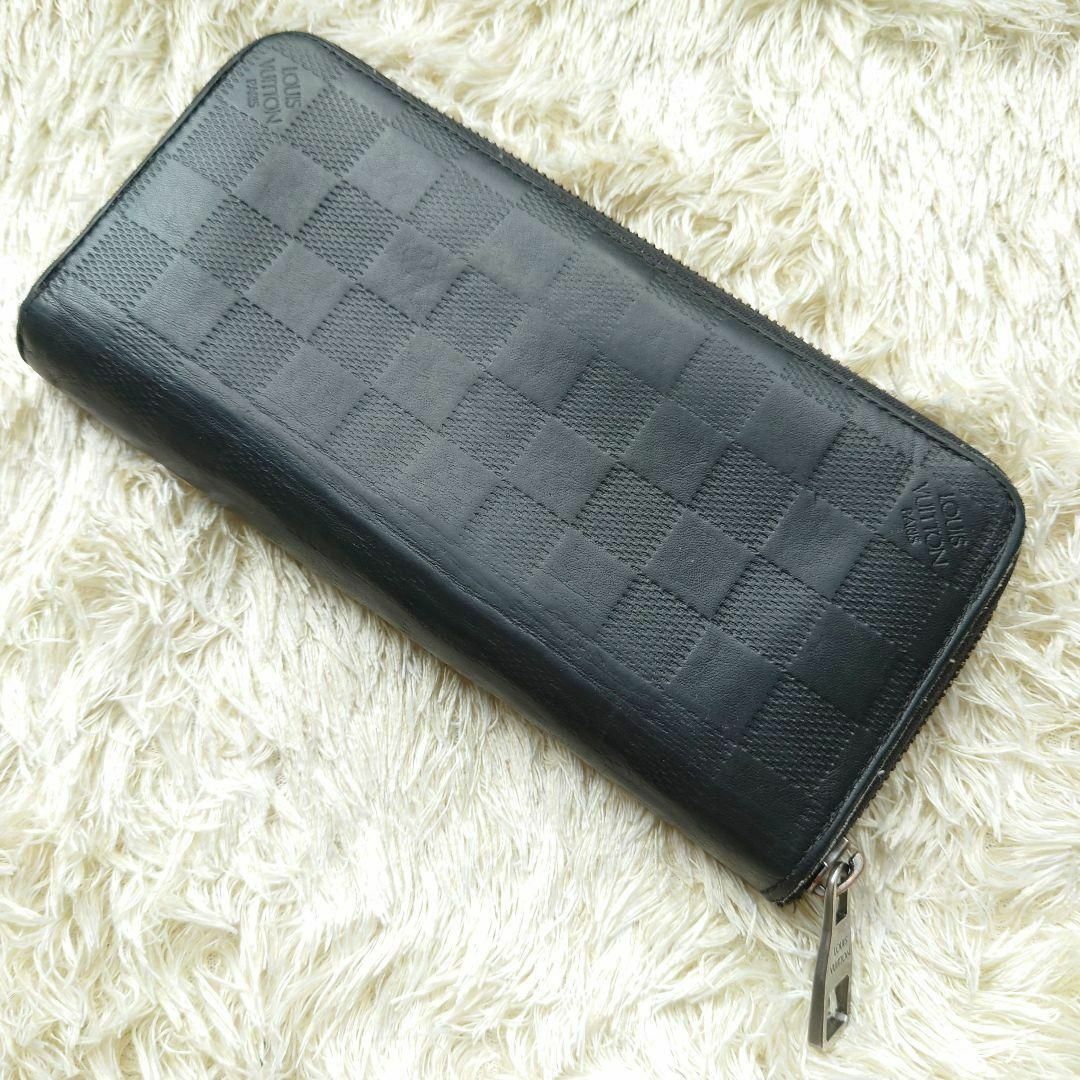 財布《鑑定済み》 LOUIS VUITTON ダミエ 長財布 N63095 ブラック