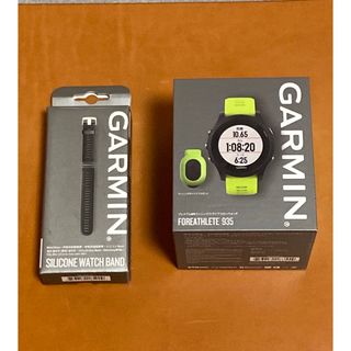 ホワイトブラウン ガーミン(Garmin)ランニングウォッチForeA thlete935