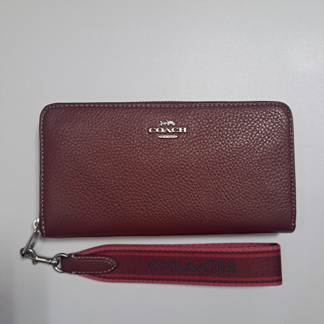 COACH(コーチ)の新品【COACH】コーチ ロング ジップ アラウンド ウォレット 長財布 赤 レディースのファッション小物(財布)の商品写真