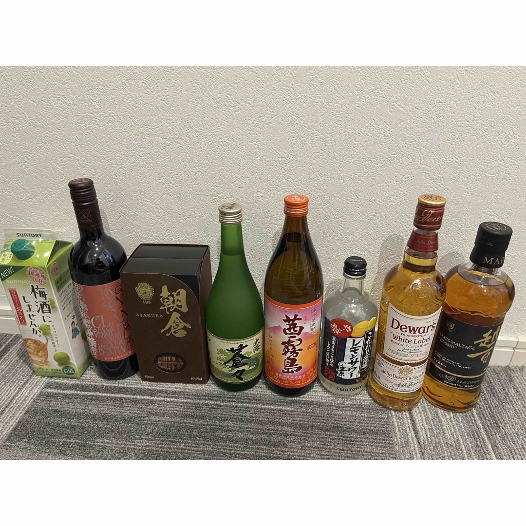 【新品・未使用】焼酎　赤ワイン　ウイスキー　日本酒　リキュール　8本セット